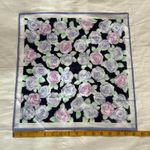 Black blue and lavender rose print bandana 0839 Photo 3