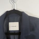 Everlane  Oversized Blazer Navy Blue Cotton Career Office Capsole Womens 10 Photo 3