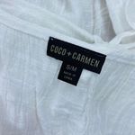 Coco + Carmen White Flare Sleeve Sheer Swim Cover Mini Dress Photo 8