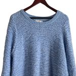 Studio JPR Sweater Women XL Blue Crew Neck 3/4 Sleeve Sherpa Fuzzy Cozy Casual Photo 3