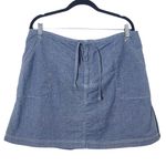 Liz Claiborne Chambray Mini Skort with Drawstring Size 16 Chambray Skorts Photo 0