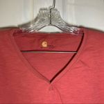 Carhartt  Pink/Orange V Neck Long Sleeve Tee size M Photo 2