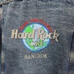 Hard Rock Cafe Vintage  Bangkok Save the Planet Blue Denim Jean Jacket Size Large Photo 10