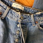 Abercrombie & Fitch  Dad High Rise Distressed Blue Jeans Curve Love Photo 5