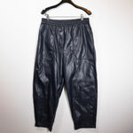 3.1 Phillip Lim NEW  Faux Vegan Leather Tapered Ankle Crop Pants Solid Black M Photo 0