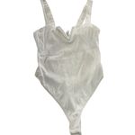 Free People  Bodysuit Women X Small‎ White Pippa V Wire Square Top Photo 1