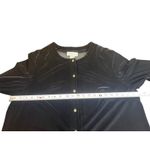 August Max Woman 20W Black Velvet Button Front Cardigan Top Evening Soft Luxe Photo 7