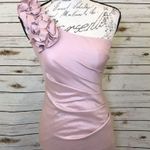 Adrianna Papell Rose Pink One Shoulder Dress Photo 2