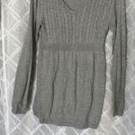 Y2K Sweater‎ Large Gray Ribbed Henley Babydoll Bella Swan Elena Gilbert Vampire Size 12 Photo 3