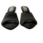 Good American Kardashian Clear Wedge Pointed Sandals Black Neoprene Size 8.5 NWT Photo 12