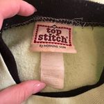 Vintage Top Stitch Floral Heart Light Green Crewneck Sweatshirt Size XL Photo 3