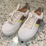 Frye  & Co. Hallie Low Suede Casual‎ Sneakers Cream / Gold Women's Size 6 Photo 0