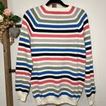 Cotton Traders Crew Striped‎ Cotton Long Sleeve Sweater Size Medium White Photo 3