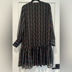 ASOS  Y.A.S chiffon smock dress with drop hem mixed floral and stripes size S Photo 8