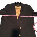 Vintage 80s High Point Black Blazer Small Gold Button Oversized Power Jacket Photo 5