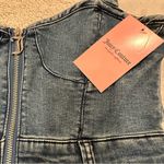 Juicy Couture NWT Denim Sweetheart Neckline mini Dress dark Wash size S Photo 1