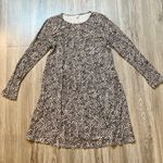 Old Navy  Long Sleeve Knit Swing Animal Print Dress Size M Photo 1