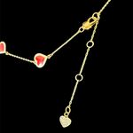 Kate Spade New  NY Red Enamel stationary Heart Necklace in Gold Photo 7