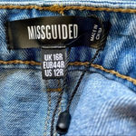 Missguided  NWT Light Blue High Rise Boyfriend Jean 12R Photo 9
