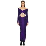 ALAÏA 3d Velvet Top in Ultraviolet 42 New Womens Cropped Knit Blouse Purple Size undefined Photo 4