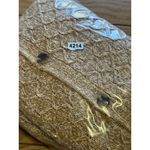 Lands' End  Oatmeal Brown Cable Knit Mock Neck Cardigan Sweater Size Small Preppy Photo 11