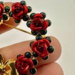 Avon rose wreath gold tone vintage brooch Photo 5