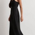 Madewell NWT Ruched Crop Straight-Leg Jumpsuit in Black Size 6 Photo 9