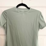 PUMIEY Short Sleeve Bodysuit Thong Leotard Top Sage Green Casual L Shapewear Size L Photo 2