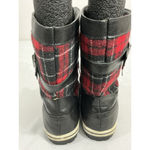 Womans Cushion Walk By Avon Size 8 Black Red Plaid Lace Up Snow Boots Photo 4
