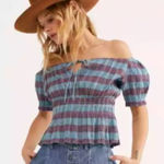 Free People  Vivi Smocked Stripe Top Photo 0