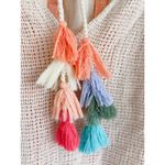 ZARA Women's Cream Layered Mesh Peasant Boho Top Tassels Size XS Photo 4