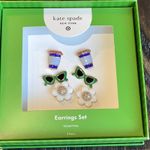 Kate Spade Target Collab Earrings Set Coffee Sunglasses Flowers NIB Photo 0