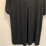 J.Jill Love Linen Black Button Front Short Sleeve Top 100% Linen Size M Photo 7