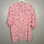 Zoe California Women L Pink Fruit Berry Shirt Short Sleeve Button Front Summer Size L Photo 7