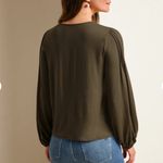 Garnet Hill NWT Pintuck Puff-Sleeve Knit Top Blouse Shirt Lavender Small Photo 9