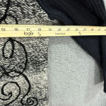 Breckenridge womens sweater Medium black embroidered wool blend full zipper Photo 6