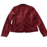 Old Navy Women's Maroon Velvet Blazer S Single-Breasted Satin Bow Formal Photo 3