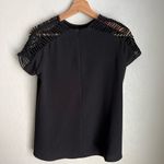 Zimmermann  Braided Sleeve Short Sleeve Top Black Size 1 US Size 6 Photo 2