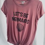 Persaya Let’s Be Mermaids Mauve T-Shirt Size Large Top Photo 2
