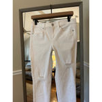 Loft Women's‎  White Skinny Crop Jeans Size 0 Photo 1