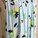 Vince Camuto  Aqua Yellow Lemons Spaghetti Strap Maxi Swim Cover Summer Dress XS Photo 4