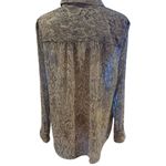 Chico's  Women's Gray Snake Print Button-Up Shirt Size 1 Casual Photo 3