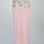 Beeline Women's Vintage Pink Floral Nylon Maxi Nightgown Size Small Photo 1