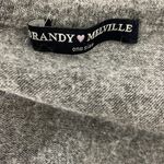 Brandy Melville  Grey Wool Blend Vneck Sweater Photo 3