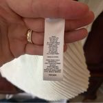 EXPRESS White And Silver Striped Knot Batwing Circle Open Face Cardigan Sweater Photo 2