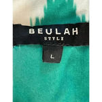 Beulah Tuckernuck Style Charlotte Chevron Printed Midi Dress Green size L Photo 3