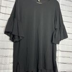 Wishlist Black Dolman Puff Sleeve Boxy T-Shirt Blouse Crew Neck Relaxed Fit SZ L Photo 3