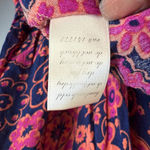 Donna‎ Bella sz XS pink blue halter Y2K burnout floral fairy midi dress Photo 4