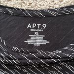 Apt. 9  Women's Black and White Striped Long Sleeve Top Size XL Photo 3