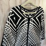 Ashley Stewart New  Mirror Black White Knit Midi Bodycon Dress Womens 10W Photo 2